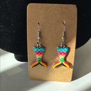 Colorful Mermaid Tail Earrings
